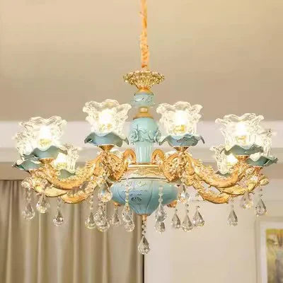 lustre sol duplex style européen céramique