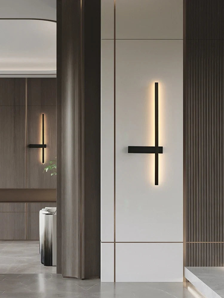 applique murale led minimaliste en aluminium pour éclairage intérieur