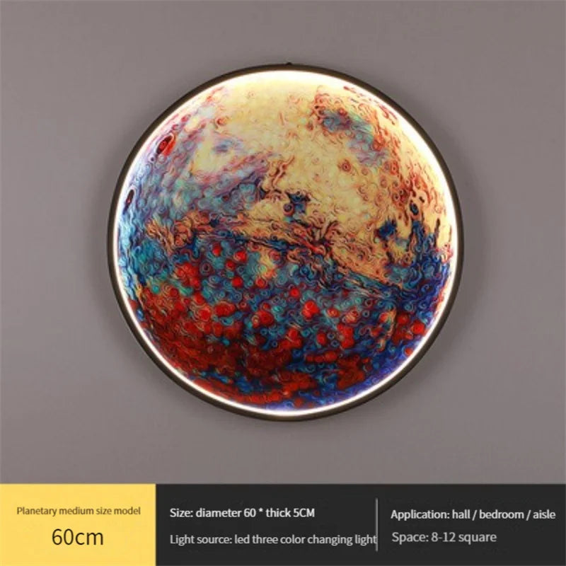 applique murale led en forme de lune pour décoration intérieure