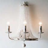 applique murale suspendue rétro avec pampilles en cristal led