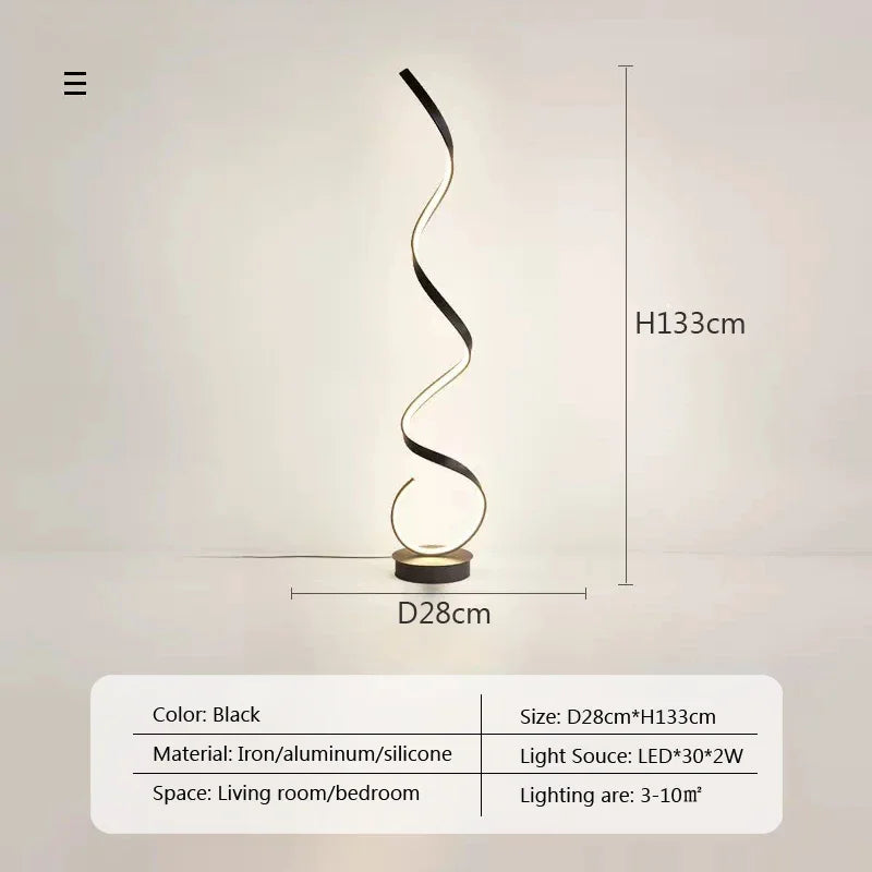Lampadaire à bande LED moderne