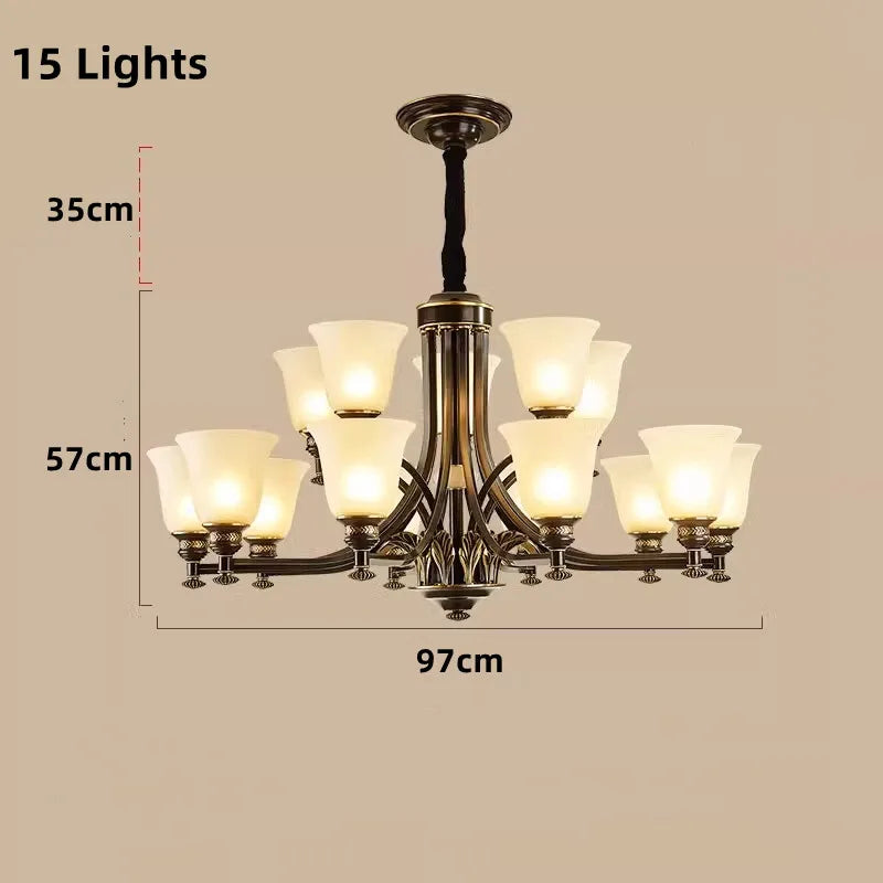 lustre nordique de luxe en cuivre style vintage industriel