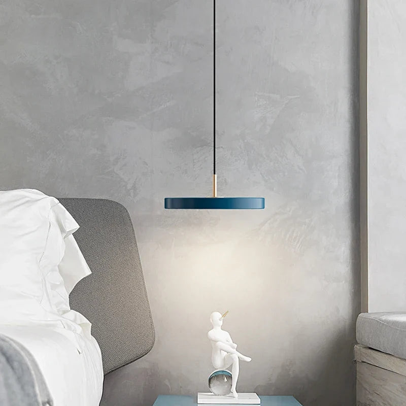 suspension led moderne lumière disque suspendus décoration luminaire lustre
