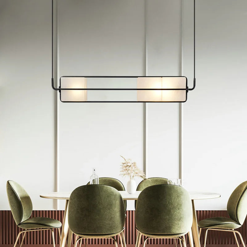 lustre art déco en verre et métal pour hôtel