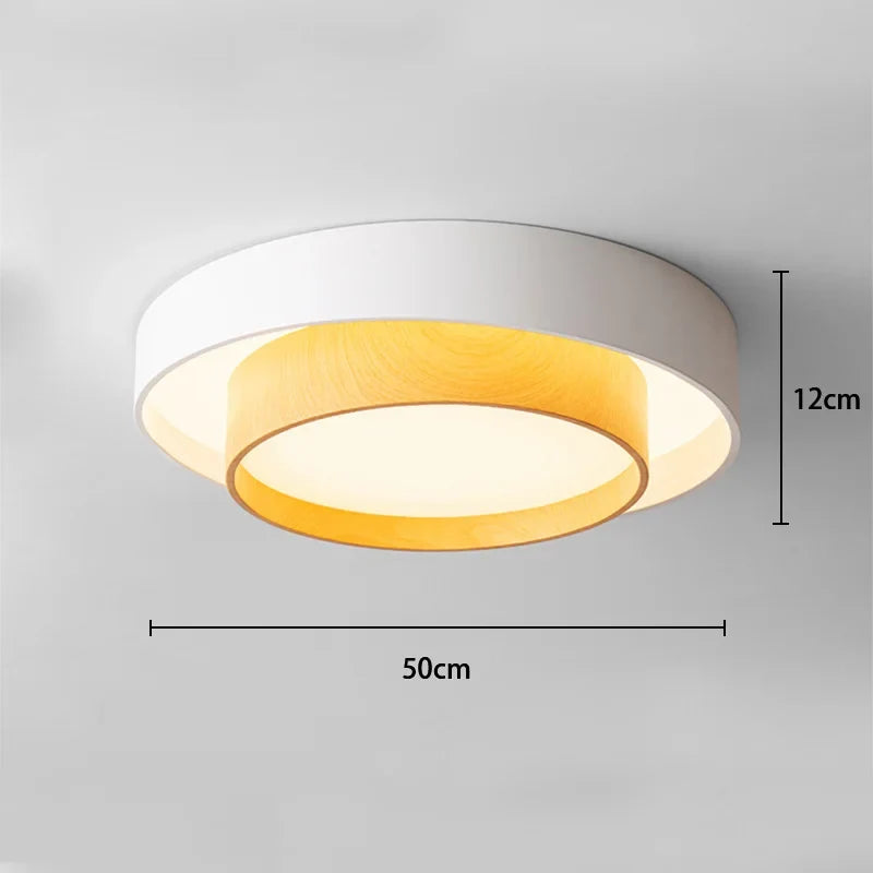plafonnier led en bois simple pour entrée et couloir