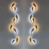 applique murale moderne led acrylique en forme de poisson décorative