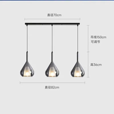 lustre design italien moderne minimaliste en verre