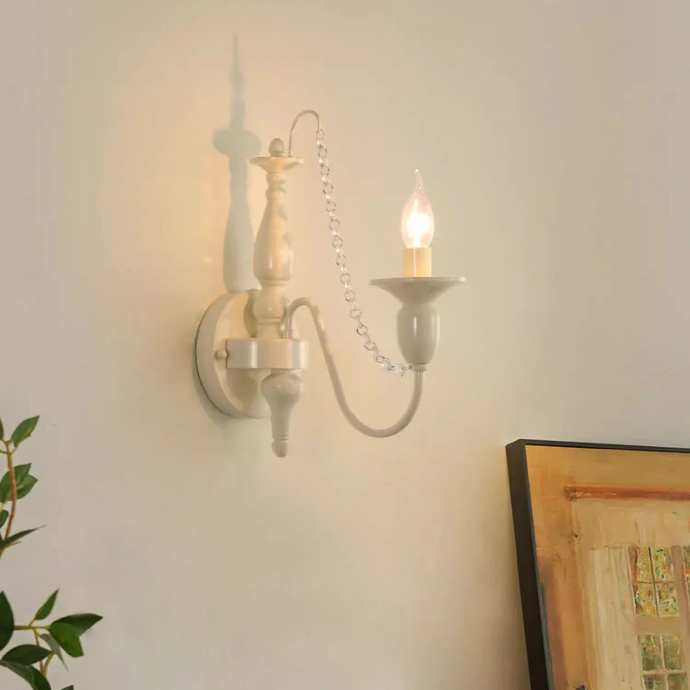 applique murale rétro en cristal style rustique pour décoration
