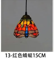 lustre en verre style tiffany rétro pour intérieur méditerranéen