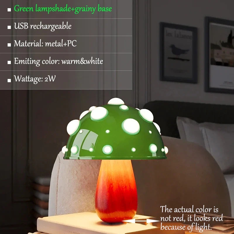 Lampe de Table LED en forme de champignon