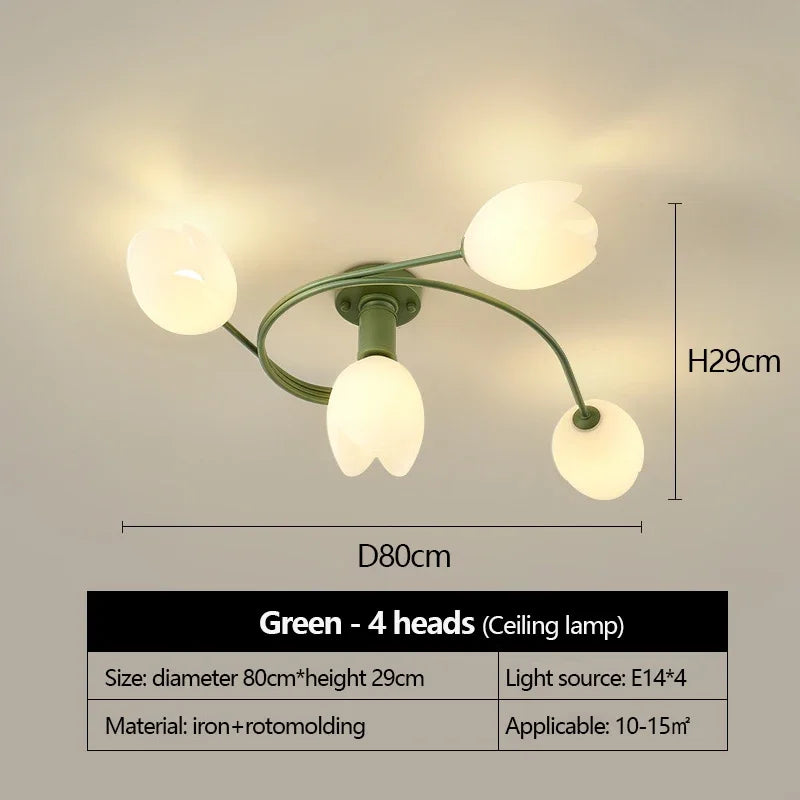 lustre orchidée à LED pour éclairage romantique et chaleureux