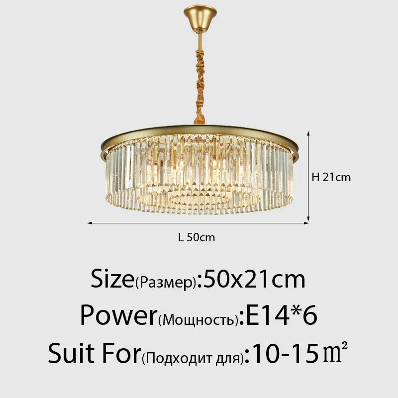 lustre en cristal de luxe style italien pour décoration intérieure