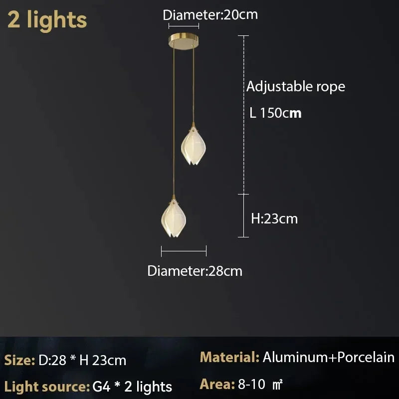 suspension magnolia pour décoration intérieure et éclairage élégant