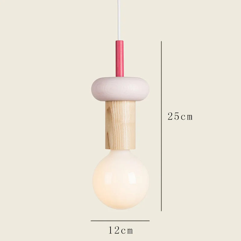 Bois moderne suspension LED lumières cuisine nordique décor à la maison lampe suspendue Restaurant plafond Lustre Lustre chambre luminaire