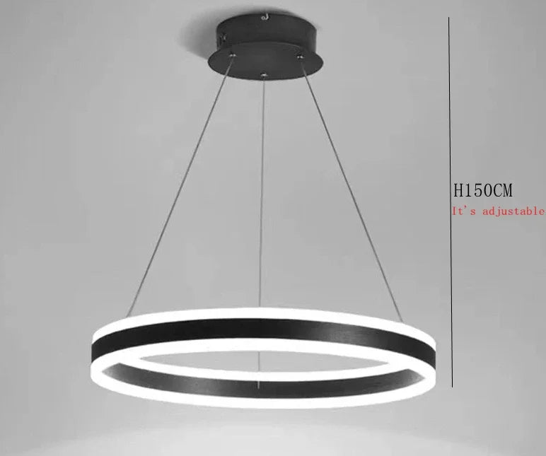 lustre circulaire à led design avec intensité variable pour intérieur