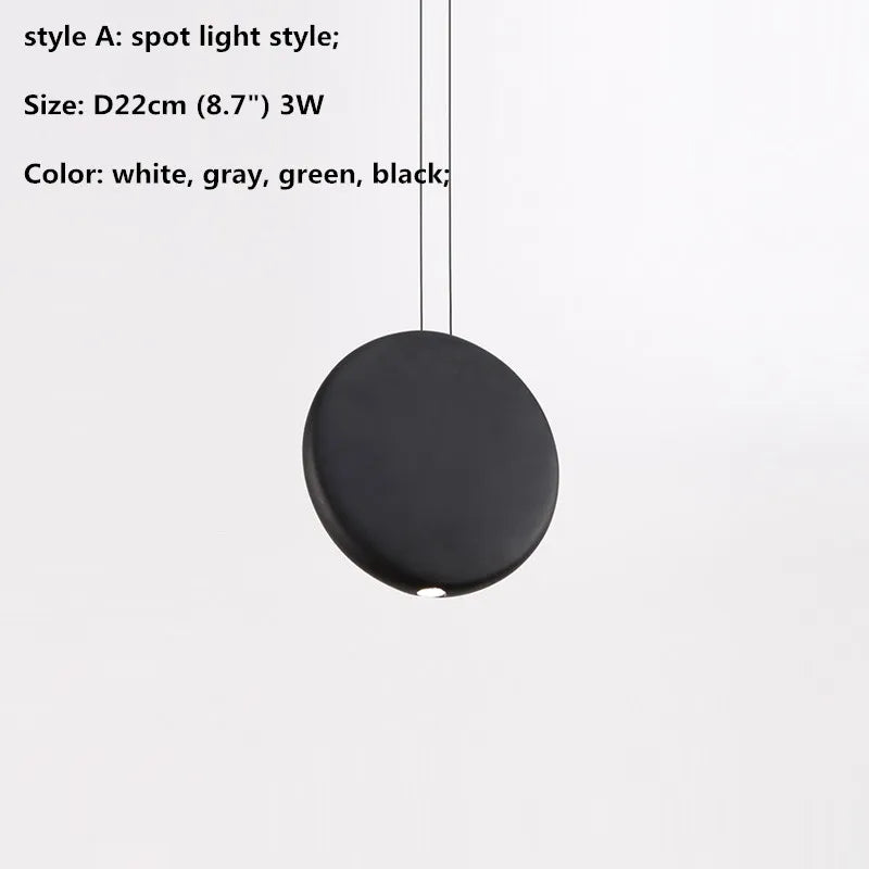 Barre nordique suspension LED lumière moderne canapé goutte lumière ronde résine Lustre lampe suspendue salle à manger suspension LED luminaires
