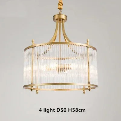 lustre de luxe moderne en cuivre doré avec éclairage led