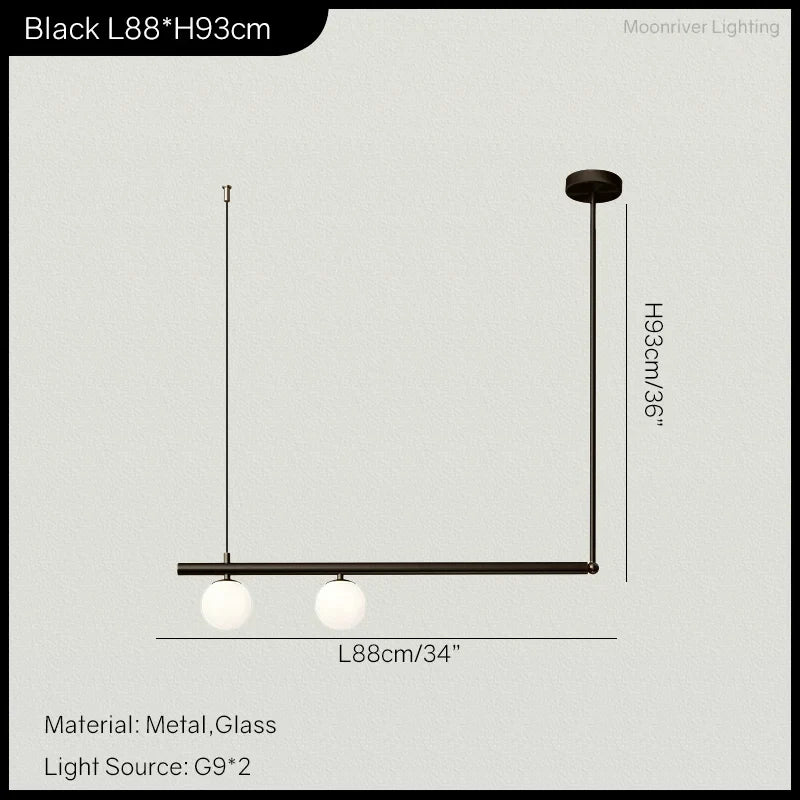 lustre moderne minimaliste suspension linéaire créative pour intérieur