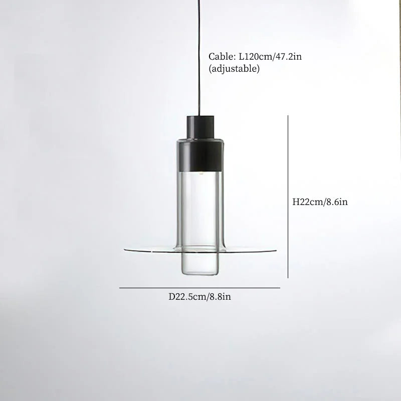 lustre moderne en verre pour cuisine et salon