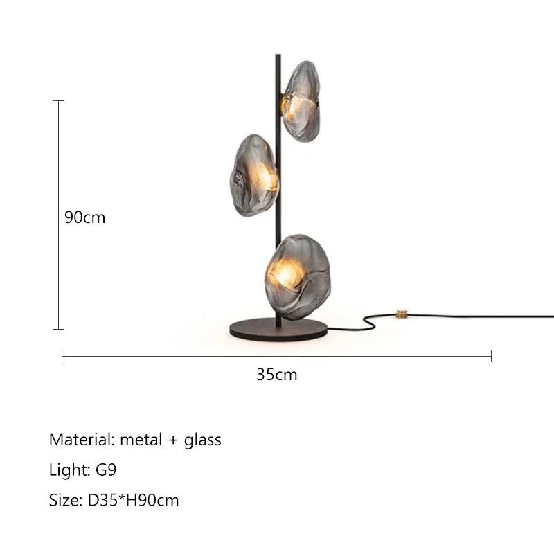 Scandinavia Glass Shade Led Floor Lamp Living Room Home Decor Corner Sofa Bedroom Bedside Standing Table Light