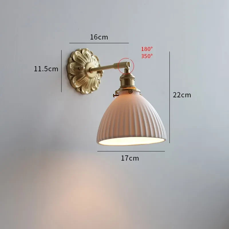 applique led verre gris fumé cuivre moderne intérieur