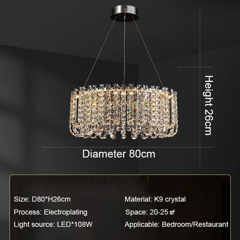 lustre en cristal moderne pour un intérieur élégant et raffiné