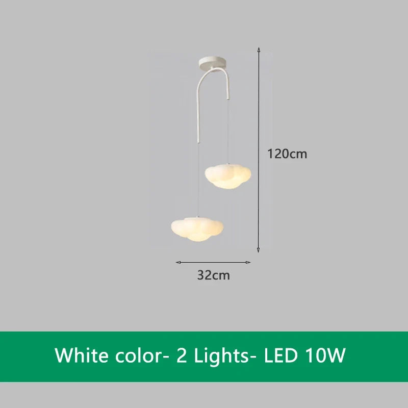 lustre en forme de nuage avec télécommande pour enfants