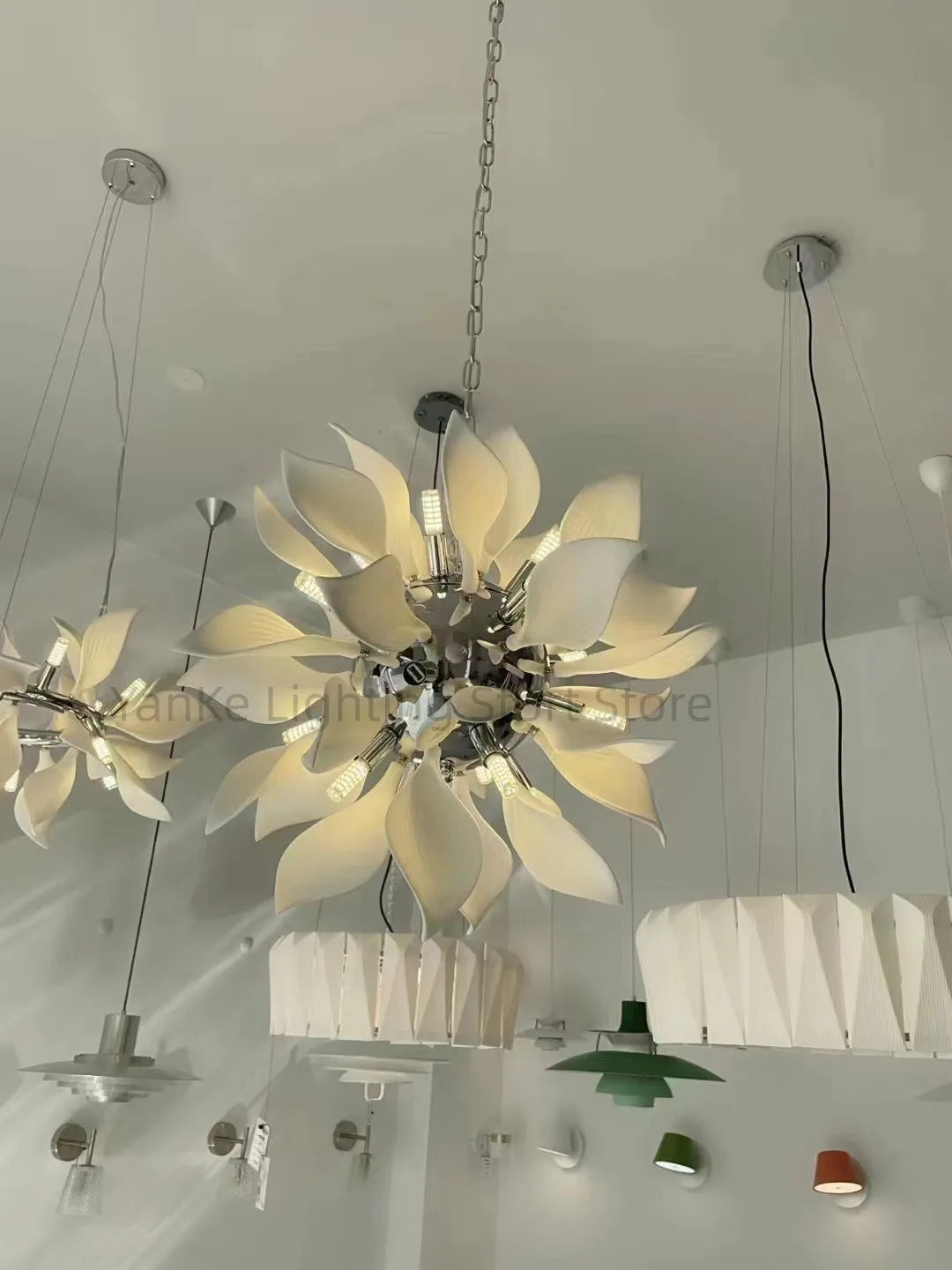 lustre moderne led nordique pour hôtel villa brillant