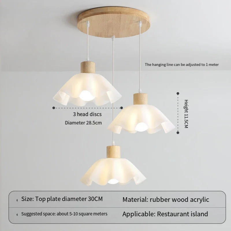 plafonnier led fleur style nordique rétro japonais décoratif 	 2023