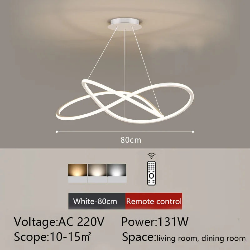 Plafonnier LED suspendu au Design rond