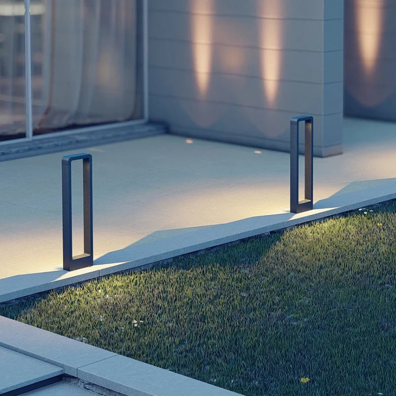 lampe de jardin moderne étanche en aluminium pour extérieur