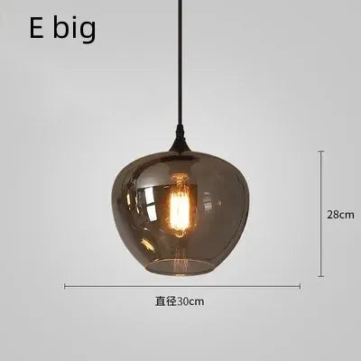 suspension à led en verre design pour décoration intérieure moderne