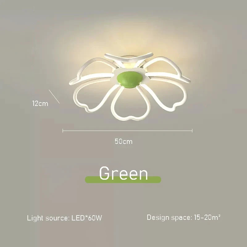 plafonnier moderne en forme de fleur pour décoration romantique