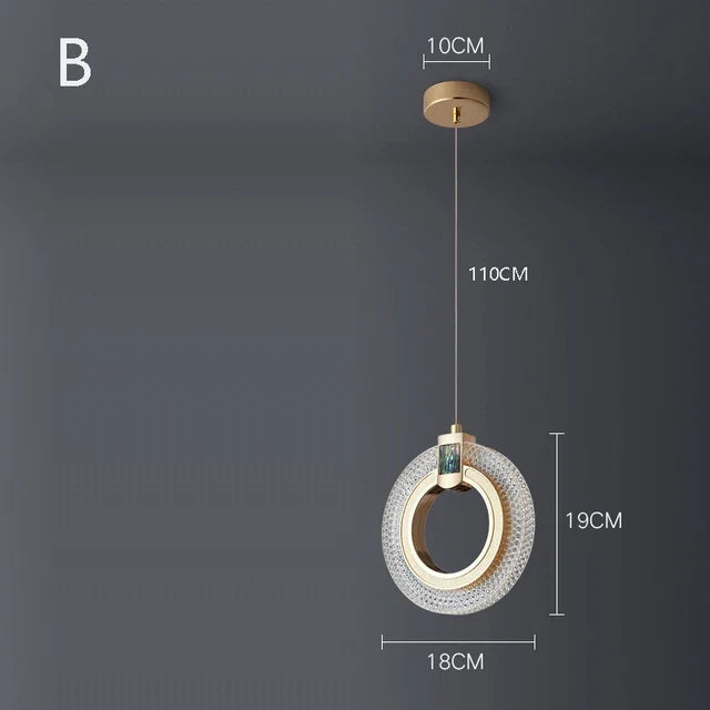 lustre moderne en cristal géométrique pour décoration intérieure