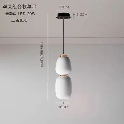 suspension moderne en verre laiteux pour intérieur élégant