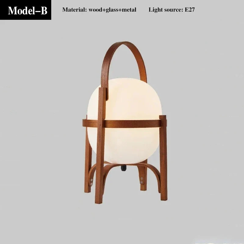 lampe de table moderne en bois simple led pour lecture