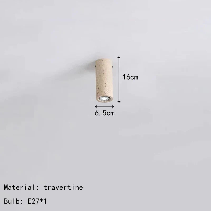 Spot cylindrique en pierre naturelle