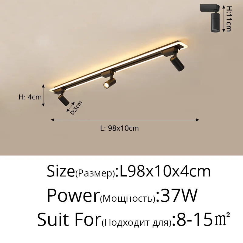 suspension acrylique moderne avec lumière led design épuré