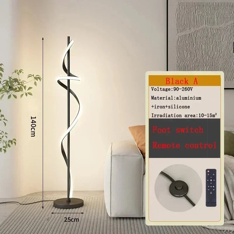 Lampadaire LED moderne décoration de la maison lumière 140 cm ligne luminaire canapé coin chambre salon salle d'étude éclairage intérieur Lustre