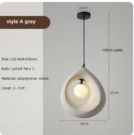 lustre led japonais créatif pour décoration intérieure artistique