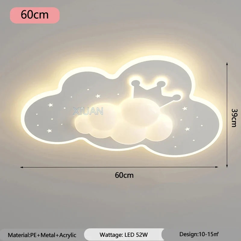 plafonnier nuage romantique pour chambre d'enfant ou bébé