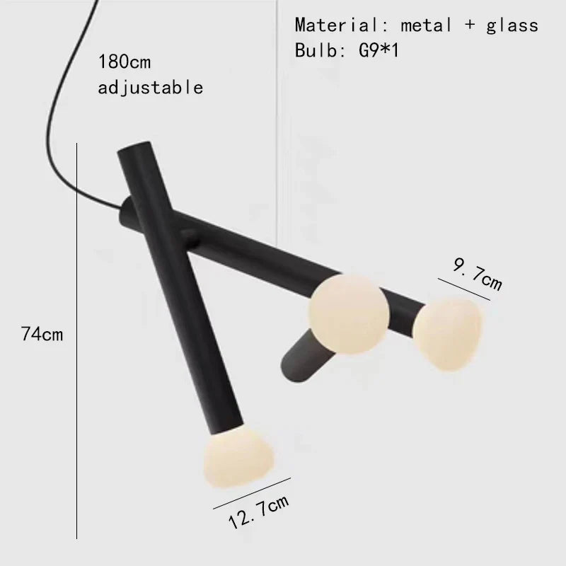 suspension design artistique luminaire décoratif cordon réglable