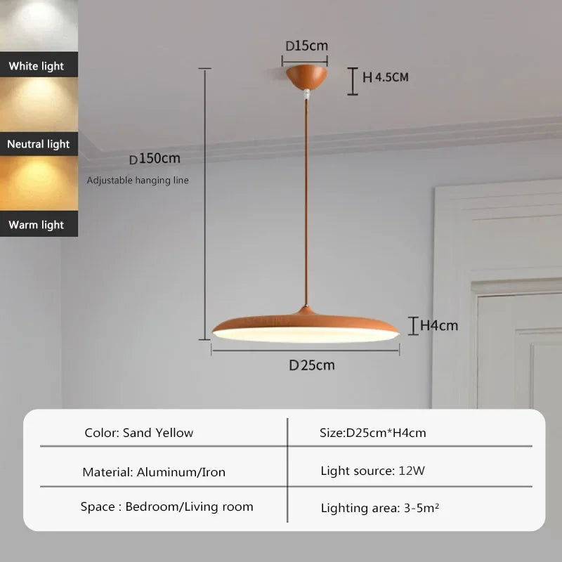 lampe led suspendue design nordique avec soucoupe volante