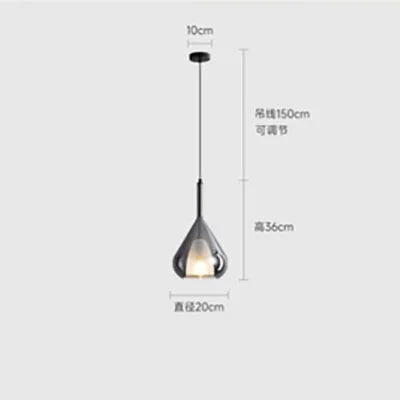 lustre design italien moderne minimaliste en verre