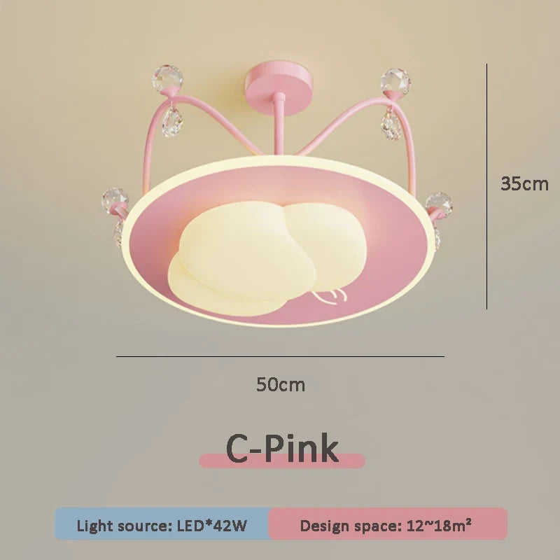 lampe créative en cristal pour chambre de princesse moderne