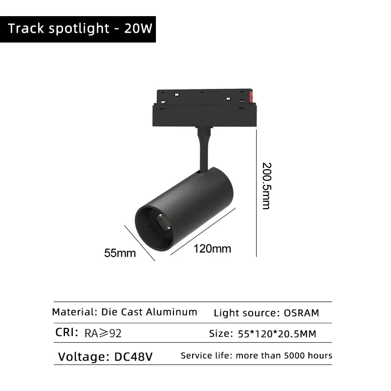 lampe led magnétique à intensité variable projecteur de plafond zigbee