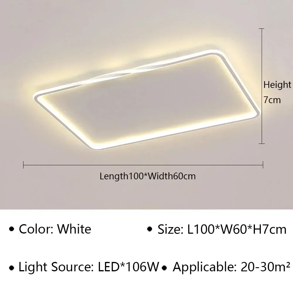 plafonnier moderne à leds pour décoration intérieure élégante