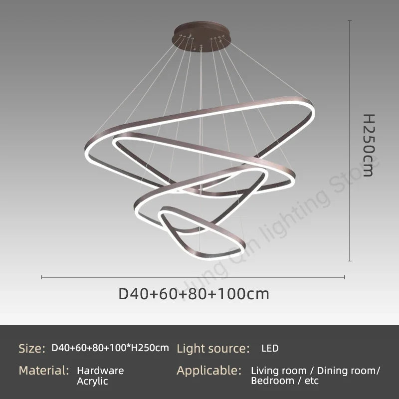 suspension moderne design pour éclairage intérieur élégant