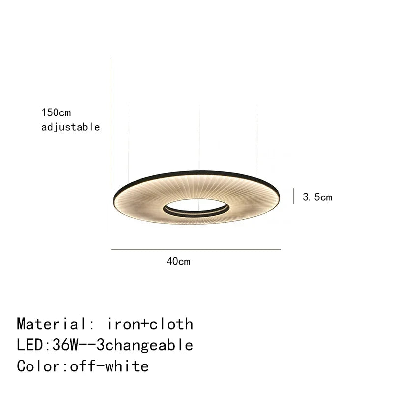 lustre moderne en tissu iris led pour décoration d'hôtel