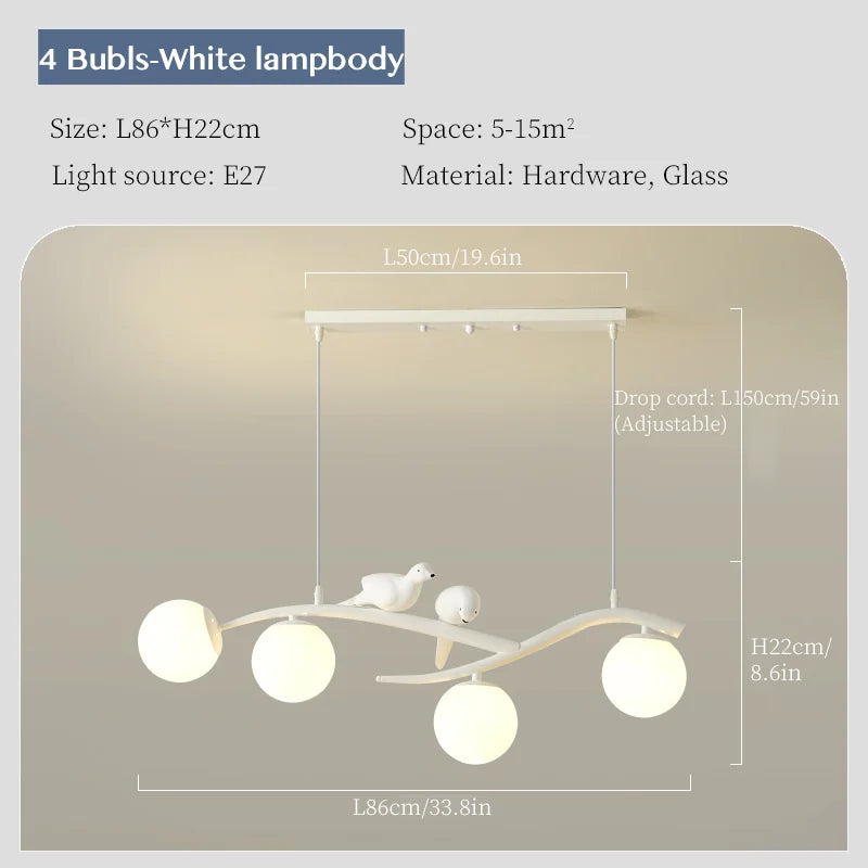 lustre design en forme d'oiseau pour décoration intérieure moderne